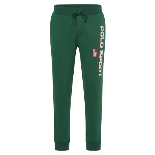 Polo Sport Męskie spodnie dresowe Mężczyźni zielony nadruk ze sklepu vangraaf w kategorii Spodnie męskie - zdjęcie 169136876