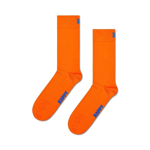 Happy Socks skarpetki Solid Sock kolor pomarańczowy ze sklepu ANSWEAR.com w kategorii Skarpetki damskie - zdjęcie 169137597