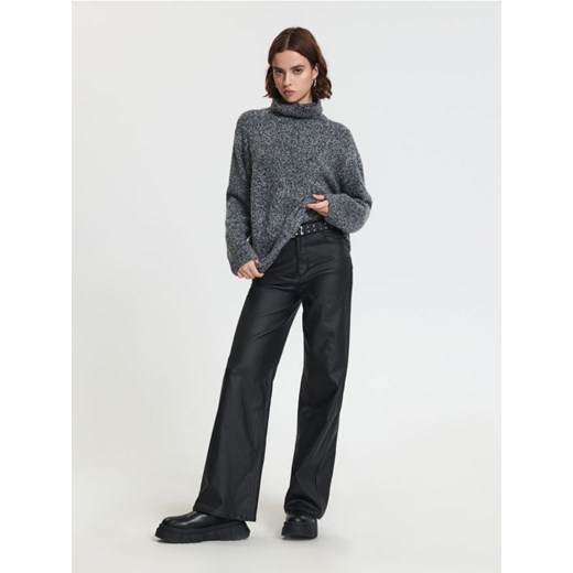 Sinsay - Spodnie wide leg - czarny ze sklepu Sinsay w kategorii Spodnie damskie - zdjęcie 169146255
