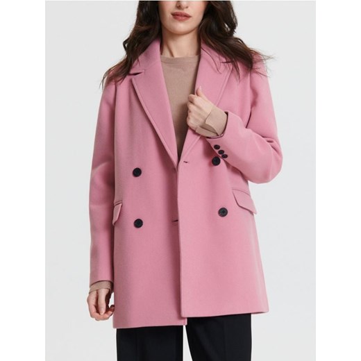 Sinsay - Płaszcz - różowy ze sklepu Sinsay w kategorii Płaszcze damskie - zdjęcie 169146277
