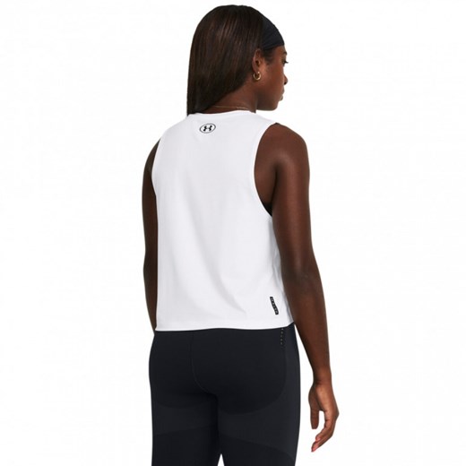 Damski top treningowy Under Armour Vanish Energy Crop Tank - biały ze sklepu Sportstylestory.com w kategorii Bluzki damskie - zdjęcie 169160476