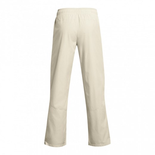 Męskie spodnie treningowe Under Armour UA Rush Woven Pants - beżowe ze sklepu Sportstylestory.com w kategorii Spodnie męskie - zdjęcie 169160538