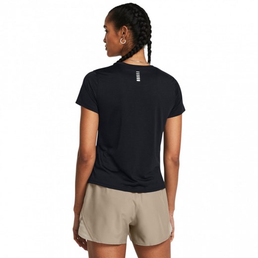 Damska koszulka do biegania Under Armour UA Launch Shortsleeve - czarna ze sklepu Sportstylestory.com w kategorii Bluzki damskie - zdjęcie 169160739