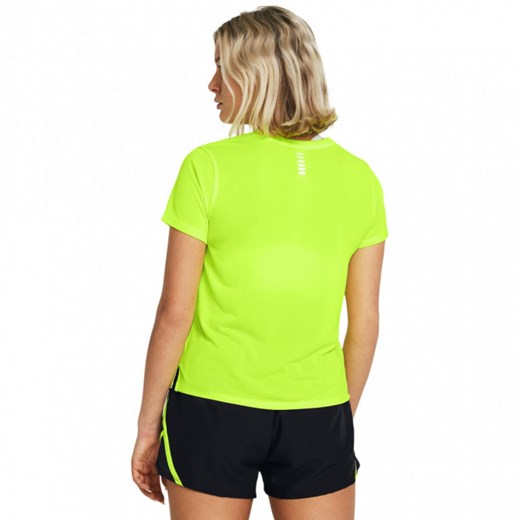 Damska koszulka do biegania Under Armour UA Launch Shortsleeve - zielona ze sklepu Sportstylestory.com w kategorii Bluzki damskie - zdjęcie 169160745