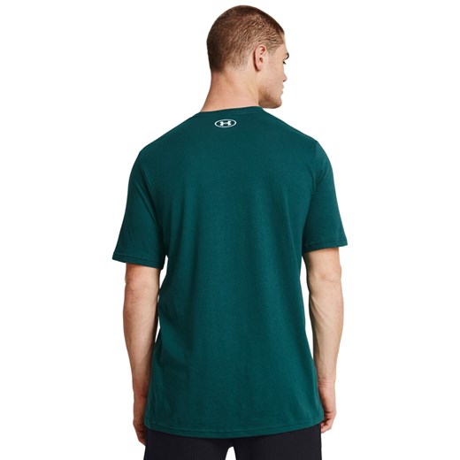 Męski t-shirt z nadrukiem Under Armour UA Foundation Short Sleeve - zielony Under Armour Sportstylestory.com