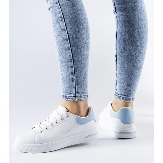 Biało-niebieskie sneakersy Leland ze sklepu gemre w kategorii Trampki damskie - zdjęcie 169163299