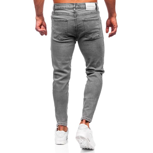 Grafitowe spodnie jeansowe męskie skinny fit Denley 5909 32/M Denley wyprzedaż