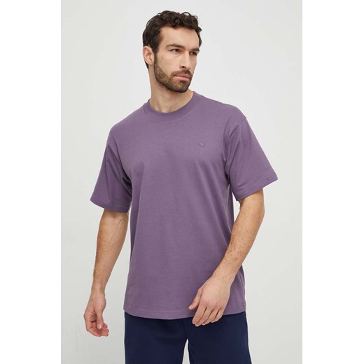 adidas Originals t-shirt bawełniany męski kolor fioletowy gładki IP2772 ze sklepu ANSWEAR.com w kategorii T-shirty męskie - zdjęcie 169164255