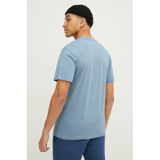 Quiksilver t-shirt bawełniany męski kolor niebieski z nadrukiem Quiksilver XL ANSWEAR.com