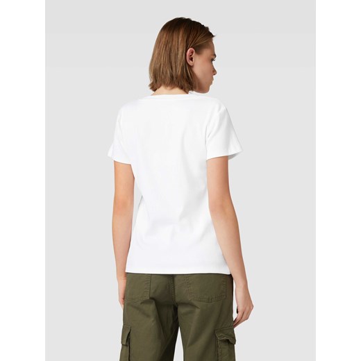 T-shirt o kroju slim fit z efektem prążkowania M Peek&Cloppenburg 