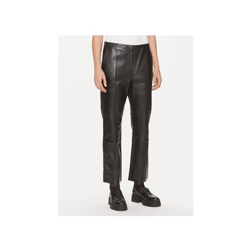 DAY Spodnie skórzane Shiv 100418 Czarny Regular Fit ze sklepu MODIVO w kategorii Spodnie damskie - zdjęcie 169180108