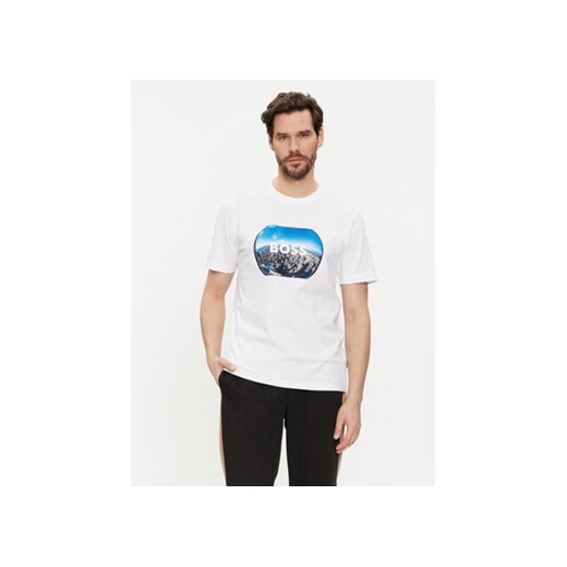 Boss T-Shirt Tiburt 511 50512110 Biały Regular Fit ze sklepu MODIVO w kategorii T-shirty męskie - zdjęcie 169180618