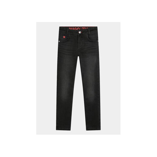 Hugo Jeansy G00050 D Czarny Skinny Fit ze sklepu MODIVO w kategorii Spodnie chłopięce - zdjęcie 169182066