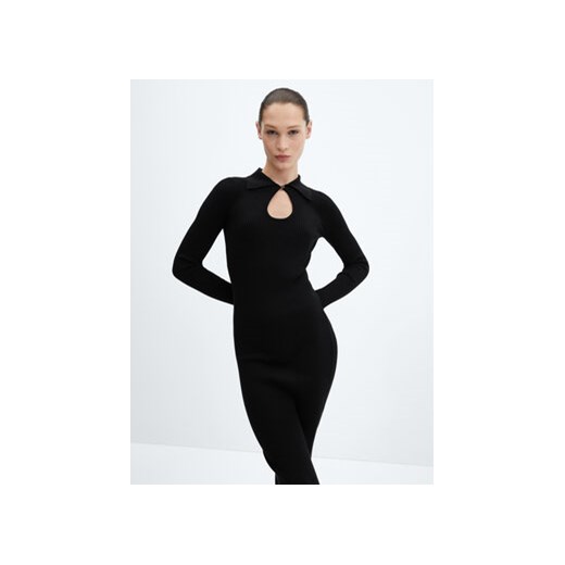 Mango Sukienka dzianinowa Coletas 67063264 Czarny Slim Fit ze sklepu MODIVO w kategorii Sukienki - zdjęcie 169183119