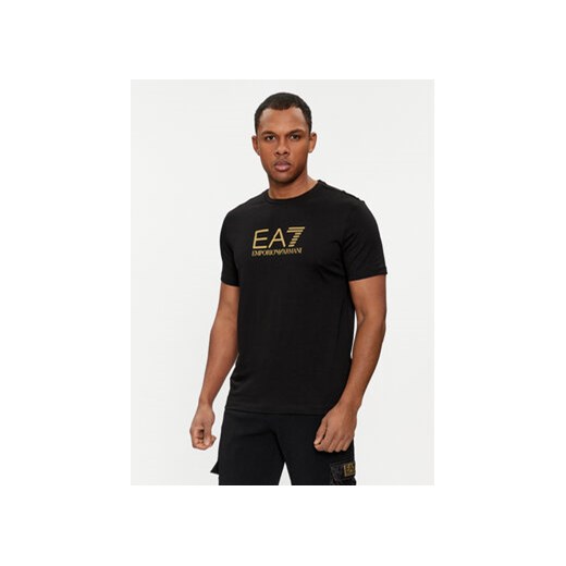 EA7 Emporio Armani T-Shirt 3DPT08 PJM9Z 1200 Czarny Regular Fit ze sklepu MODIVO w kategorii T-shirty męskie - zdjęcie 169183269