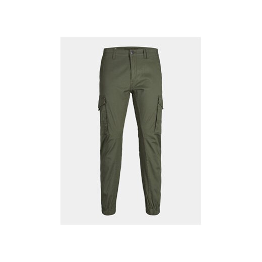 Jack&Jones Junior Spodnie materiałowe Paul 12151639 Zielony Slim Fit ze sklepu MODIVO w kategorii Spodnie chłopięce - zdjęcie 169185538