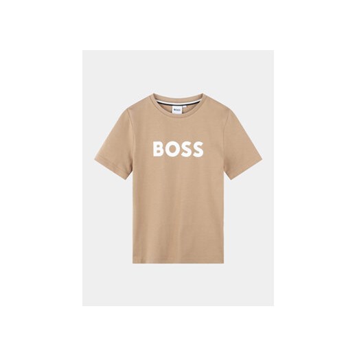 Boss T-Shirt J50718 D Beżowy Regular Fit ze sklepu MODIVO w kategorii T-shirty chłopięce - zdjęcie 169185927