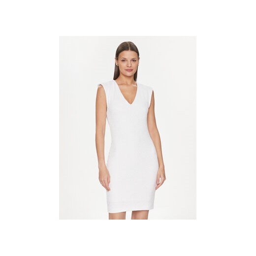 Guess Sukienka codzienna Ofelia W4GK92 KBYN0 Biały Slim Fit ze sklepu MODIVO w kategorii Sukienki - zdjęcie 169186058