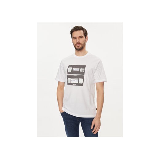 Boss T-Shirt TeRetroLeo 50510021 Biały Regular Fit ze sklepu MODIVO w kategorii T-shirty męskie - zdjęcie 169186766