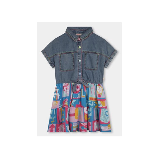 Billieblush Sukienka jeansowa U20181 Kolorowy Regular Fit ze sklepu MODIVO w kategorii Sukienki dziewczęce - zdjęcie 169187227