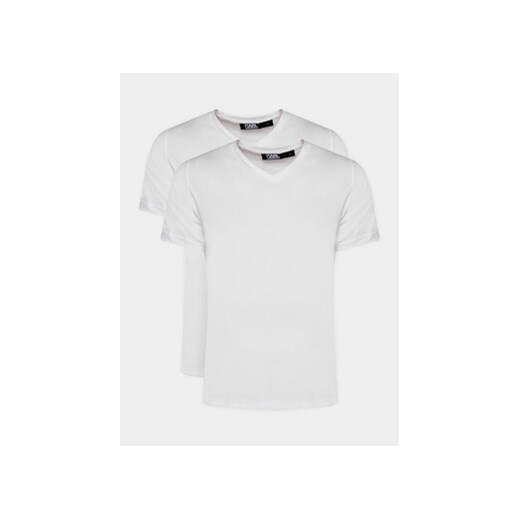 KARL LAGERFELD Komplet 2 t-shirtów 765001 500298 Biały Slim Fit ze sklepu MODIVO w kategorii T-shirty męskie - zdjęcie 169188059
