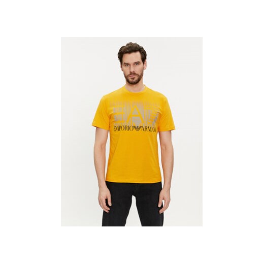 EA7 Emporio Armani T-Shirt 3DPT44 PJ02Z 1680 Pomarańczowy Regular Fit ze sklepu MODIVO w kategorii T-shirty męskie - zdjęcie 169188198