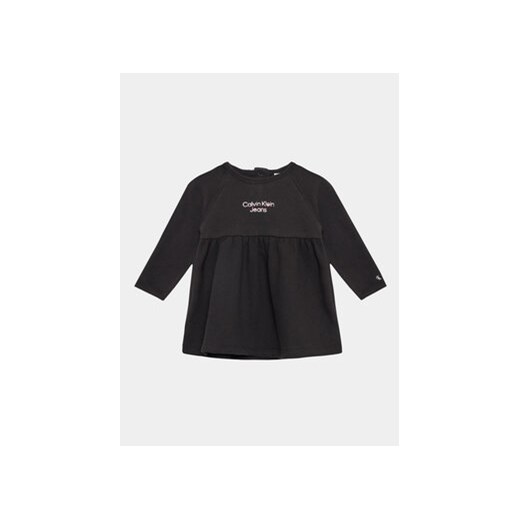 Calvin Klein Jeans Sukienka codzienna Hero Logo IN0IN00089 Czarny Regular Fit ze sklepu MODIVO w kategorii Sukienki niemowlęce - zdjęcie 169188805