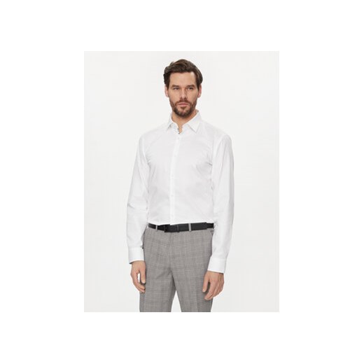 Hugo Koszula Koey 50494500 Biały Slim Fit ze sklepu MODIVO w kategorii Koszule męskie - zdjęcie 169189619