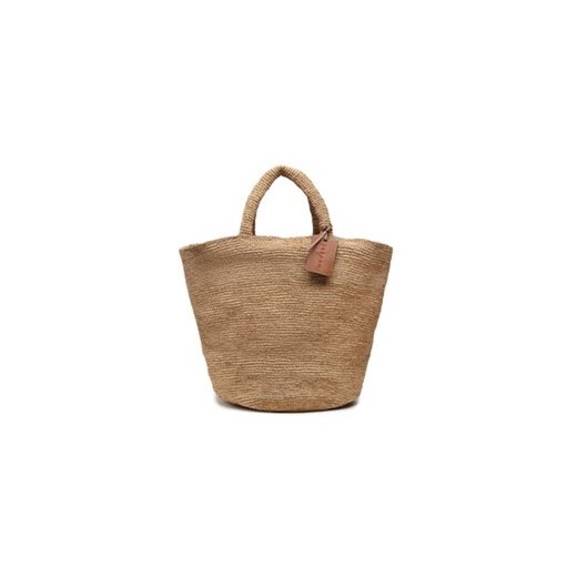 Manebi Torebka Natural Raffia Summer Bag V 2.2 AD Brązowy ze sklepu MODIVO w kategorii Torby letnie - zdjęcie 169190636