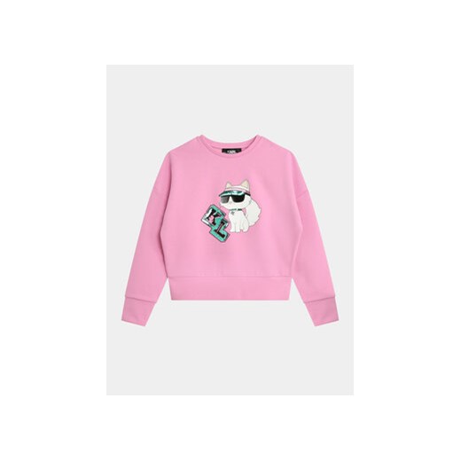 Karl Lagerfeld Kids Bluza Z30090 D Różowy Regular Fit ze sklepu MODIVO w kategorii Bluzy dziewczęce - zdjęcie 169190778