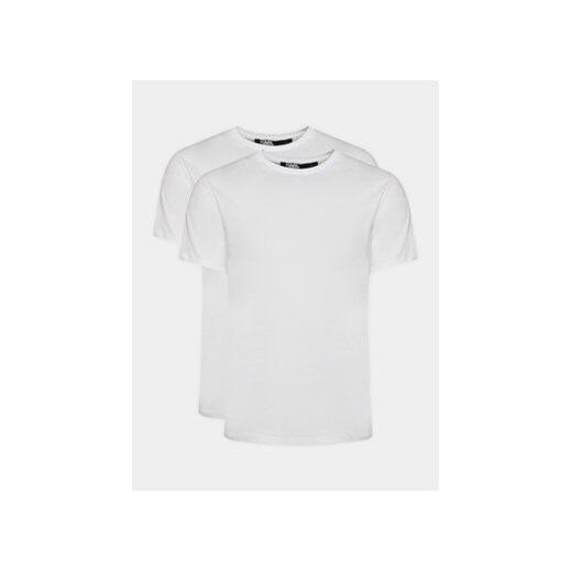 KARL LAGERFELD Komplet 2 t-shirtów 765000 500298 Biały Slim Fit ze sklepu MODIVO w kategorii T-shirty męskie - zdjęcie 169191498