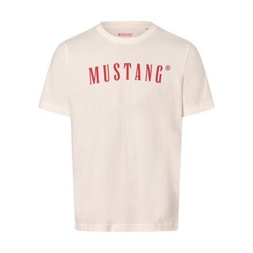 Mustang Koszulka męska - Austin Mężczyźni Bawełna écru nadruk ze sklepu vangraaf w kategorii T-shirty męskie - zdjęcie 169192209