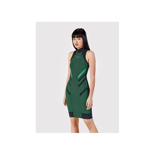 Togoshi Sukienka codzienna TG22-SUD011 Zielony Extra Slim Fit Togoshi S MODIVO