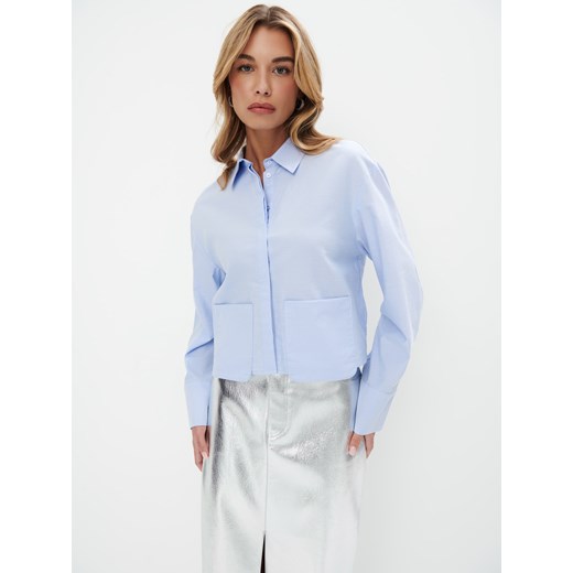 Mohito - Krótka koszula - błękitny ze sklepu Mohito w kategorii Koszule damskie - zdjęcie 169197626