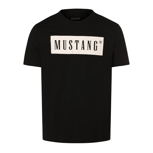 Mustang Koszulka męska - Austin Mężczyźni Dżersej czarny nadruk ze sklepu vangraaf w kategorii T-shirty męskie - zdjęcie 169199838