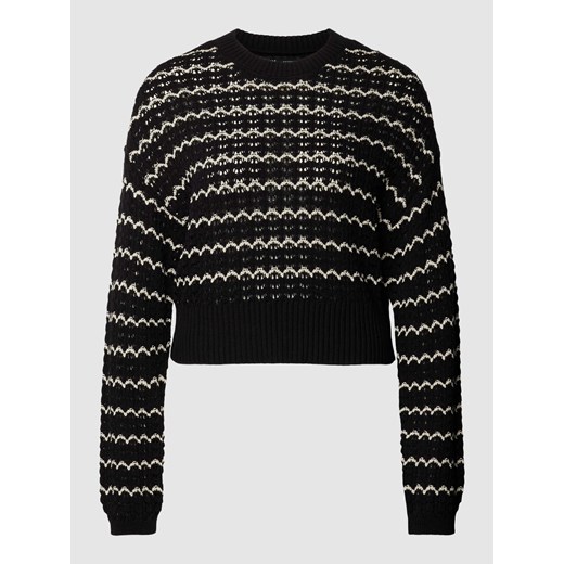 Sweter krótki z dzianiny z okrągłym dekoltem model ‘LASA’ ze sklepu Peek&Cloppenburg  w kategorii Swetry damskie - zdjęcie 169201707