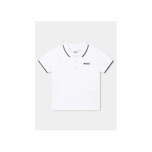 Boss Polo J05P13 M Biały Regular Fit ze sklepu MODIVO w kategorii Koszulki niemowlęce - zdjęcie 169204279