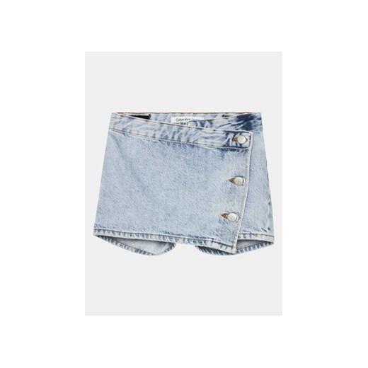 Calvin Klein Jeans Szorty jeansowe IG0IG02372 Niebieski Regular Fit ze sklepu MODIVO w kategorii Spodenki dziewczęce - zdjęcie 169204307