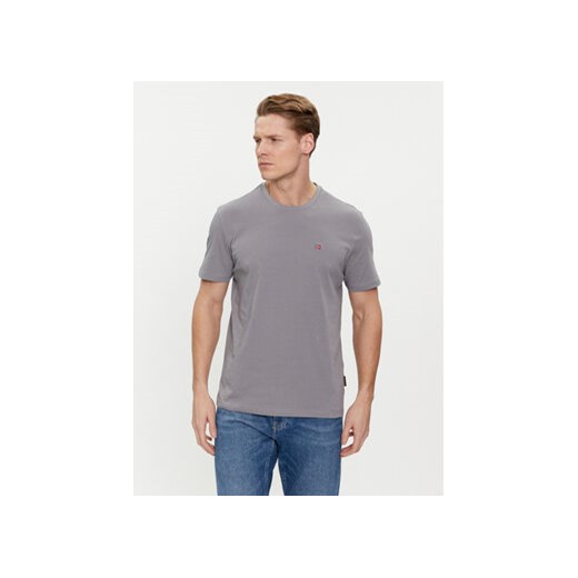 Napapijri T-Shirt Salis NP0A4H8D Szary Regular Fit ze sklepu MODIVO w kategorii T-shirty męskie - zdjęcie 169204359