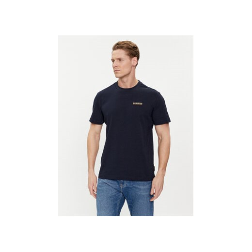 Napapijri T-Shirt Iaato NP0A4HFZ Granatowy Regular Fit ze sklepu MODIVO w kategorii T-shirty męskie - zdjęcie 169204556