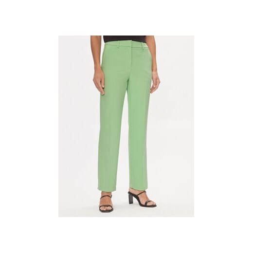YAS Spodnie materiałowe Likka 26030744 Zielony Regular Fit ze sklepu MODIVO w kategorii Spodnie damskie - zdjęcie 169204575