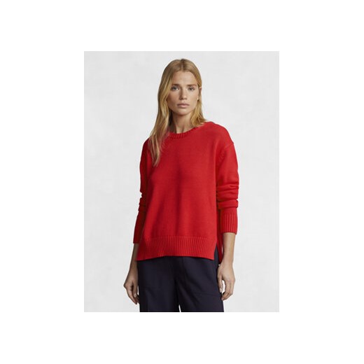 Polo Ralph Lauren Sweter Cn Po 211898583007 Czerwony Regular Fit ze sklepu MODIVO w kategorii Swetry damskie - zdjęcie 169204806