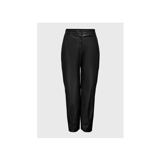 ONLY Spodnie z imitacji skóry Elizabeth 15266817 Czarny Regular Fit S okazja MODIVO