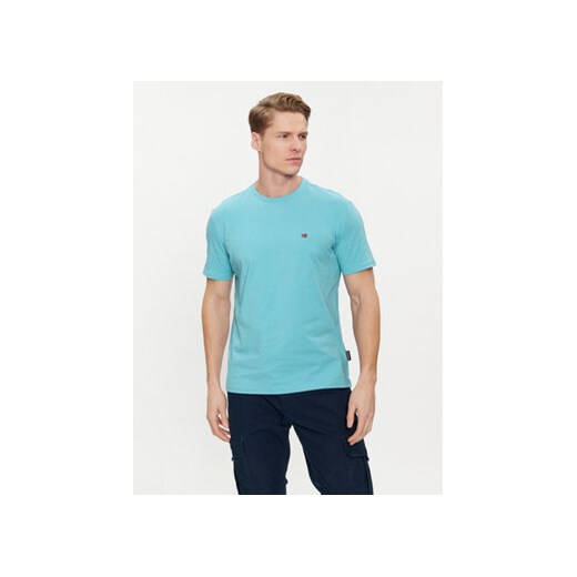Napapijri T-Shirt Salis NP0A4H8D Niebieski Regular Fit ze sklepu MODIVO w kategorii T-shirty męskie - zdjęcie 169205108