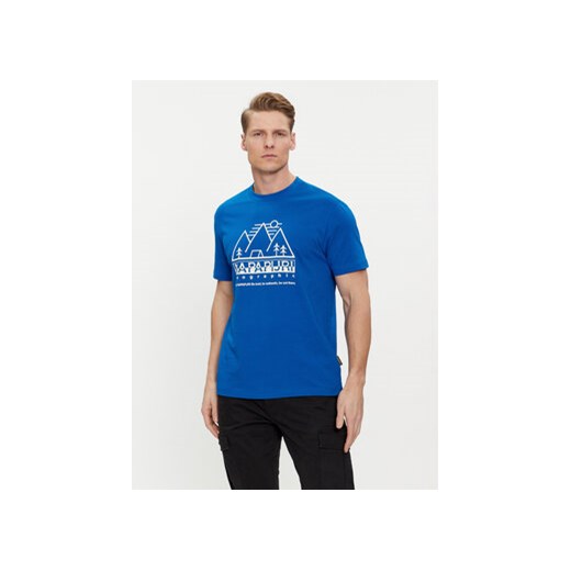 Napapijri T-Shirt S-Faber NP0A4HQE Niebieski Regular Fit ze sklepu MODIVO w kategorii T-shirty męskie - zdjęcie 169205109