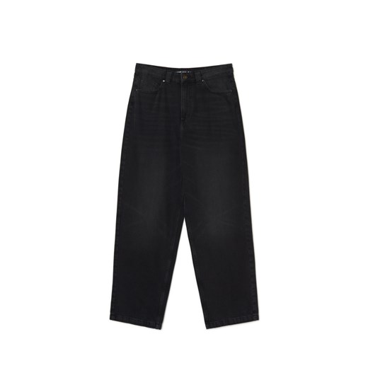 Cropp - Czarne jeansy baggy - czarny ze sklepu Cropp w kategorii Jeansy damskie - zdjęcie 169206046