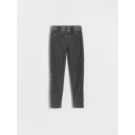 Reserved - Bawełniane legginsy - szary ze sklepu Reserved w kategorii Spodnie dziewczęce - zdjęcie 169212595