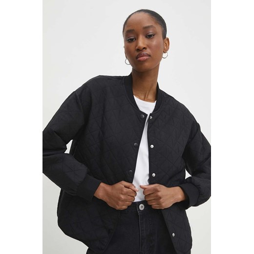Answear Lab kurtka damska kolor czarny przejściowa oversize ze sklepu ANSWEAR.com w kategorii Kurtki damskie - zdjęcie 169214198