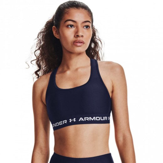Biustonosz sportowy UNDER ARMOUR UA CROSSBACK MID BRA - granatowy ze sklepu Sportstylestory.com w kategorii Biustonosze - zdjęcie 169216409