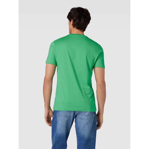 T-shirt męski Christian Berg casual zielony z krótkim rękawem 